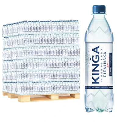 1368x Kinga Pienińska woda mineralna gazowana 0,5 l (cała paleta)