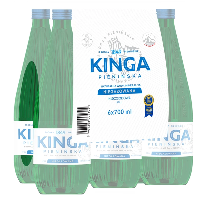 756x Kinga Pienińska woda mineralna niegazowana Zielona 0,7 l