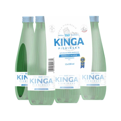1512x Kinga Pienińska woda mineralna niegazowana Zielona 0,33 l