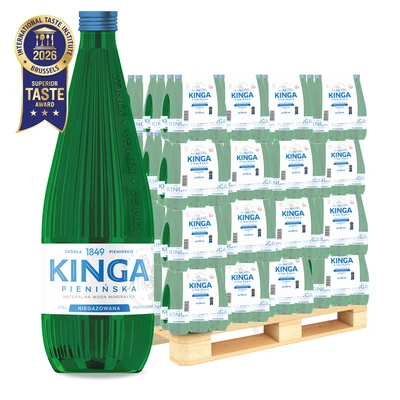 756x Kinga Pienińska woda mineralna niegazowana Zielona 0,7 l