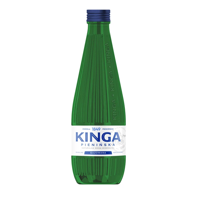 6x Kinga Pienińska woda mineralna gazowana Zielona 0,7 l