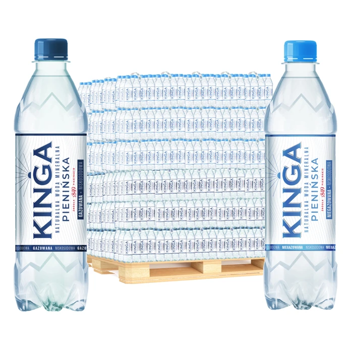 1368x Kinga Pienińska woda mineralna gazowana + niegazowana 0,5 l (cała paleta)
