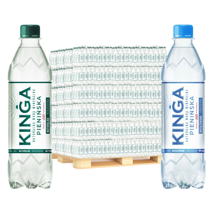 1368x Kinga Pienińska woda mineralna niegazowana + naturalna 0,5 l (cała paleta)