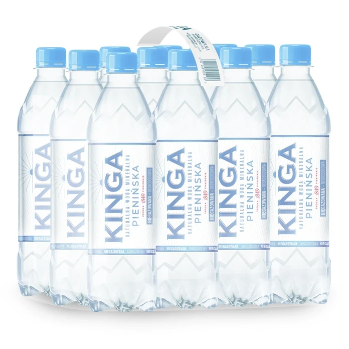 1368x Kinga Pienińska woda mineralna gazowana + niegazowana 0,5 l (cała paleta)