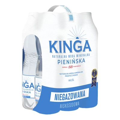 504x Kinga Pienińska woda mineralna gazowana + niegazowana 1,5 l