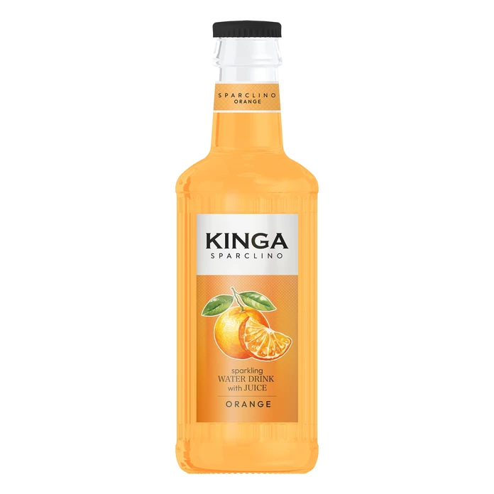 12x Kinga Sparclino Water Drink pomarańcza 250 ml szkło