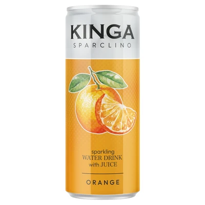 12x Kinga Sparclino Water Drink pomarańcza 250 ml puszka