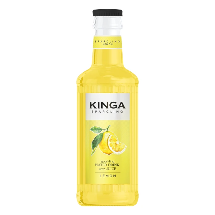 12x Kinga Sparclino Water Drink cytryna 250 ml szkło