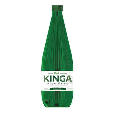 6x Kinga Pienińska woda mineralna naturalna Zielona szklana butelka 0,7 l
