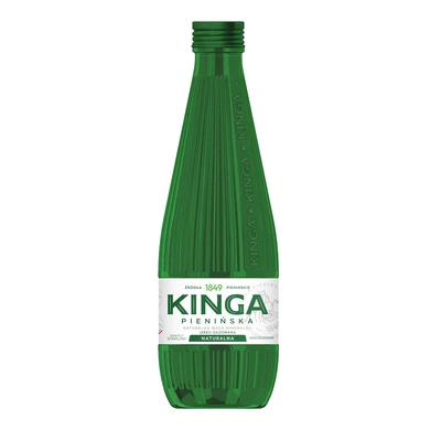 12x Kinga Pienińska woda mineralna naturalna Zielona szklana butelka 0,33 l